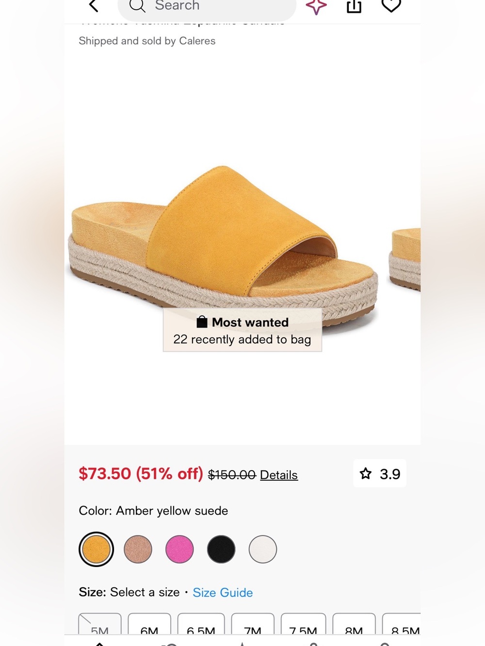 Vionic Amber Yellow Suede Slide Sandals